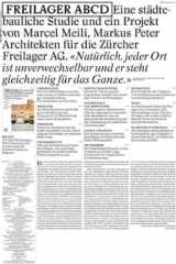 Freilager ABCD eine städtebauliche Studie und ein Projekt von Marcel Meili, Markus Peter Architekten für die Zürcher Freilager AG cover image