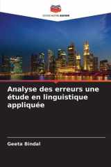 Analyse des erreurs une étude en linguistique appliquée cover image