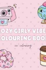 COZY GIRLY VIBES COLOURING BOOK cover image