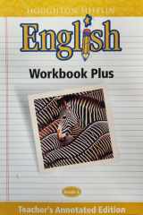 Houghton Mifflin English Workbook Plus Teacher's Annotated Edition Grade 5 cover image