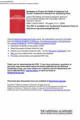 Strategies to Protect the Health of Deployed U.S. Forces Analytical Framework for Assessing Risks cover image