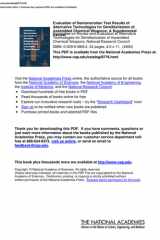Evaluation of Demonstration Test Results of Alternative Technologies for Demilitarization of Assembled Chemical Weapons A Supplemental Review cover image
