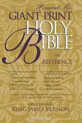 KJV Holy Bible Giant Print Reference Personal Size Gold Edition, Thumb Indexed cover image