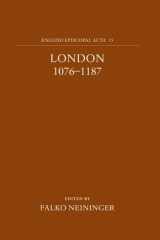 English Episcopal Acta: Volume 15: London 1076-1187 (English Episcopal Acta, 15) cover image
