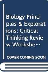 Biology Principles and Explorations: Critical Thinking Worksheets cover image