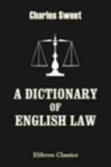 A Dictionary of English Law cover image