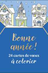 Bonne Année ! - 24 cartes de vœux à colorier cover image
