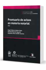 Prontuario de avisos en materia notarial 2025 cover image