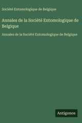 Annales de la Société Entomologique de Belgique - Annales de la Société Entomologique de Belgique cover image