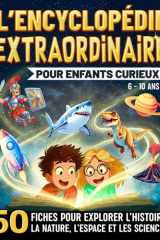 L'Encyclopédie Extraordinaire Pour Enfants Curieux: 50 fiches captivantes pour explorer le monde et tout savoir sur l’Histoire, les animaux, l’espace et les sciences (6 à 10 ans) (French Edition) cover image