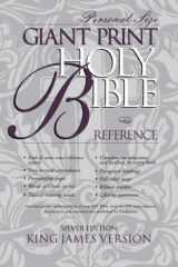 KJV Giant Print Reference Bible, Personal Size Silver Edition, Thumb Indexed cover image