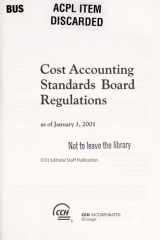 Cost Accounting Standards Board Regulations as of January 1, 2001 cover image