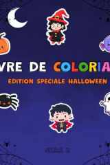 Mon Livre de Coloriage Halloween pour Enfants: 50 Coloriages Mignons et Faciles – Citrouilles, Fantômes, Sorcières et Chauves-souris – Activité Créative et Ludique cover image