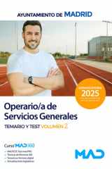 Operario/a de Servicios Generales del Ayuntamiento de Madrid. Temario volumen 2 y test cover image