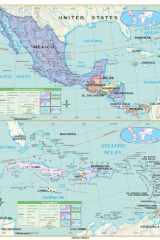 Central America Primary Wall Map Railed (Primary Classroom Wall Maps) cover image