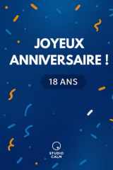 Cadeau 18 ans ado garçon — Carnet souvenir anniversaire drôle à remplir avec jeux, quiz et livre d’or moderne: Souvenirs créatifs, blagues et messages des proches pour un 18ᵉ anniversaire unique cover image