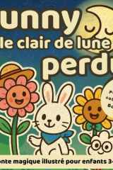 Bunny et le clair de lune perdu: Conte magique illustré pour enfants 3-6 ans – Histoire du soir avec coloriages, amitié et jardin enchanté (French Edition) cover image