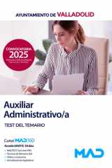 Auxiliar Administrativo/a del Ayuntamiento de Valladolid. Test del temario cover image