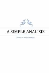A simple analysis cover image