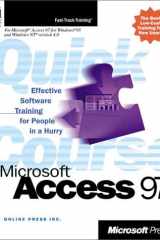 Quick Course in Microsoft Access 97 cover image