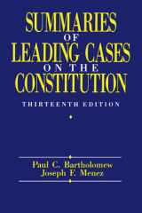 Summaries of Leading Cases on the Constitution cover image