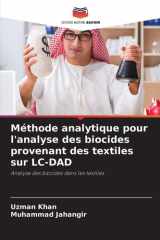 Méthode analytique pour l'analyse des biocides provenant des textiles sur LC-DAD cover image
