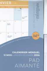 Calendrier mensuel janv-déc 2026 - Pad aimanté avec stylo 4 couleurs cover image