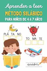 APRENDER A LEER : MÉTODO SILÁBICO PARA NIÑOS DE 4 A 7 AÑOS: Cuaderno de actividades lúdicas y variadas | Aprender a leer jugando: el método silábico ... | Letras para recortar (Spanish Edition) cover image