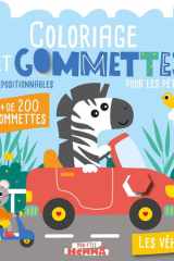 Coloriage et gommettes repositionnables pour les petits - Les véhicules - + de 200 gommettes cover image