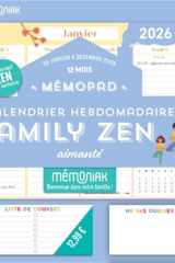 Mémopad Calendrier hebdomadaire Family Zen aimanté - Avec 1 stylo aimanté cover image