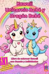 Libro de Colorear Kawaii Criaturas Fáciles: Unicornios y Dragones: Actividades de Colorear para Niños y Adultos (Spanish Edition) cover image