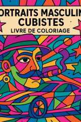 Portraits masculins cubistes - Livre de coloriage cover image
