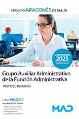 Grupo Auxiliar Administrativo de la Función Administrativa del Servicio Aragonés de Salud. Test del temario cover image