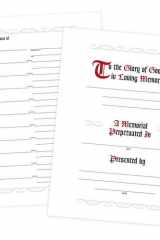 In Remembrance Register Refill Pages Pack of 25 cover image
