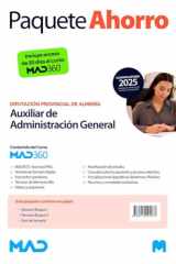 Oposiciones Auxiliar de Administración General de la Diputación de Almería. Paquete Ahorro de Libros y Curso MAD360 cover image