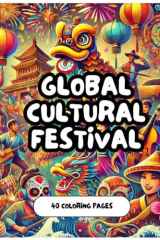 "Fiestas del Mundo para Colorear / World Festivals Coloring Book: Un viaje cultural en cada página – A Cultural Journey on Every Page": Aprende y colorea (Spanish Edition) cover image