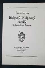 Descendants of Ridgway-Ridgeway Family in England and America cover image