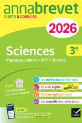 Annales du brevet 2026 - Annabrevet Sciences (Physique-chimie, SVT, Technologie) 3e - Nouveau brevet cover image