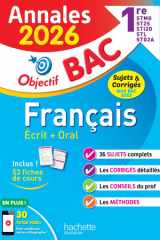 Annales Objectif BAC 2026 - Français 1res STMG - STI2D - ST2S - STL - STD2A - STHR: Sujets et corrigés cover image