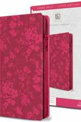 KJV Holy Bible, Large Print Handy Size, Fuchsia Premium Imitation Leather W/Ribbon Marker, Red Letter, Zipper cover image