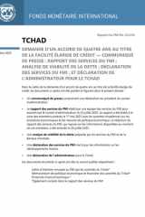 Tchad demande d’un accord de quatre ans au titre de la facilité élargie de crédit-communiqué de presse; rapport des services du FMI; analyse de viabilité de la dette; et déclaration de l’administrateur pour le Tchad cover image