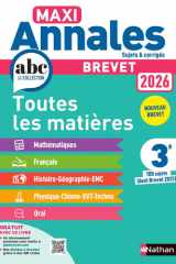 Maxi annales: sujets & corrigés 2026: toutes les matières 3e.. cover image