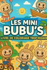 Les Mini Bubu's: Livre de coloriage trop mignon : 70 personnages à grandes oreilles, aux sourires malicieux et au cœur rempli de curiosité à colorier (French Edition) cover image